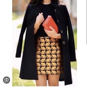 J Crew Embroidered Elephant Skirt